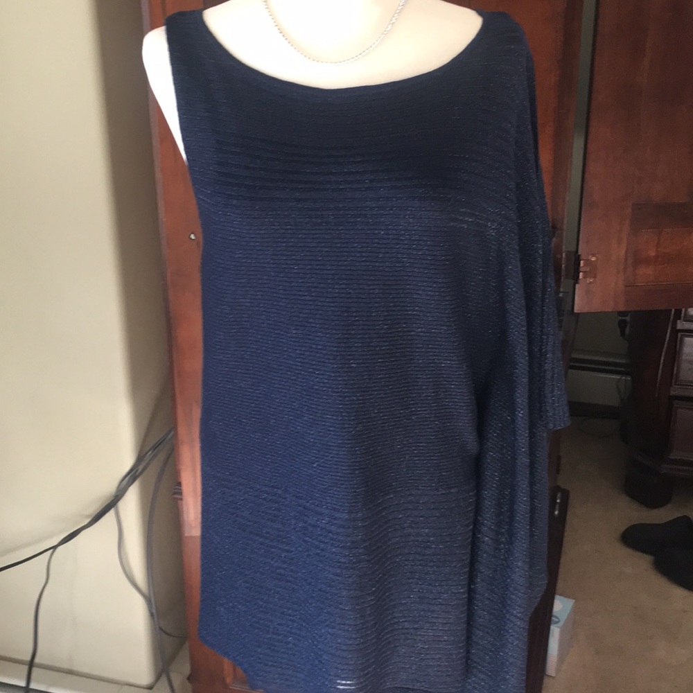 One Sleeve Sweater In Sparkling Blue
